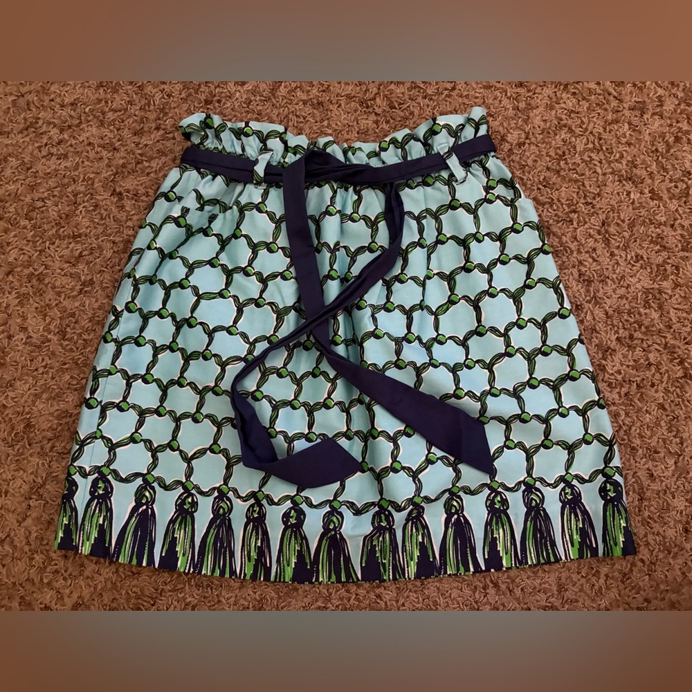 Lilly Pulitzer paper bag skirt with belt like new XS
